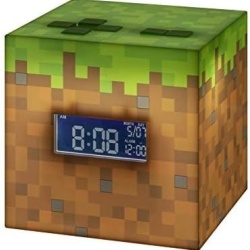 Ceas Deșteptător / Alarmă Paladone Minecraft cu Sunete Oficiale din Joc și Lumină de Noapte, Culoare Verde (Green) - Img 3