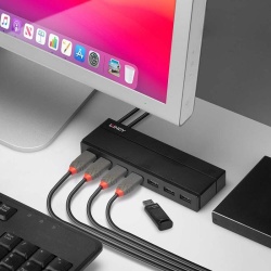 Charging Hub Lindy 7 Port USB 3.1, negru - Img 9