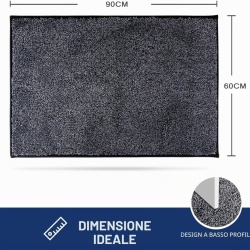 Covoraș de Intrare pentru Reținerea Murdăriei și Umezelii Typec Home 60 x 90 cm, Bază Cauciucată Antiderapantă TPR, Profil Subțire cu Margini Ranforsate, Lavabil la Mașină, pentru Hol, Ușă Intrare, Bucătărie și Baie - Img 7