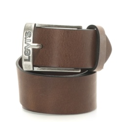Curea unisex de piele, Maro, 90