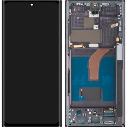 Display cu Touchscreen MP compatibil cu Samsung Galaxy S22 Ultra 5G S908, cu Rama, Versiune OLED, Negru, Swap