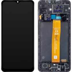 Display cu Touchscreen Samsung Galaxy A12 Nacho A127, cu Rama, Negru, Resigilat GH82-26486A
