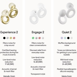 Dopuri pentru Urechi cu Protecție Certificată Loop Experience 2, Culoare Aurie (Gold), Reducere a Zgomotului de 17 dB - Img 2