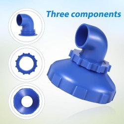 Duză de refulare orientabilă 360° pentru piscină, racord duză admisie/retur apă compatibil Intex, include colier de prindere - Img 5