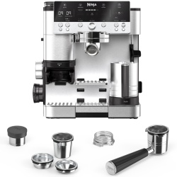Espressor semi-automat 3in1 Ninja Luxe Café Premier ES601EU, 1650W, Cold Brew, rasnita incorporata cu 25 trepte de macinare, Barista Assist, cantar incorporat, recipient de spumare cu tel integrat, autocuratare a sistemului de spumare, inox - Img 7