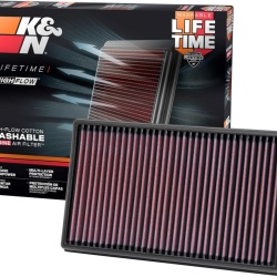 Filtru de Aer Sport K&N pentru Motor, Lavabil și Reutilizabil, Performanță Ridicată, Compatibil cu Gamă VAG 1.6 / 1.8 / 2.0L (2012–2019), Cod 33-3005