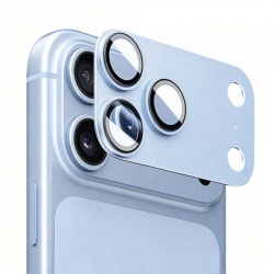 Folie de protectie Camera Spate Blueo Integrated Metal pentru Apple iPhone 18 Pro, Sticla Securizata, Bleu