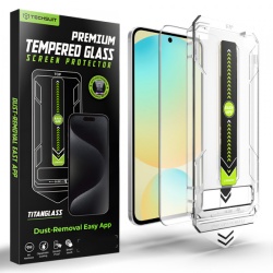 Folie de protectie Ecran Techsuit TitanGlass CrystalHD pentru Samsung Galaxy A56 A566 / S24 FE S721, Sticla Securizata, Full Glue