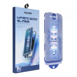 Folie de protectie Ecran Veason PRO pentru Apple iPhone 16e / 14 / 13 Pro / 13, Sticla Securizata, Full Glue, 6D, Neagra