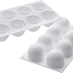 Forma din silicon sferice, Silikomart Truffles 120, 8 cavitati, Ø 62 × 52 mm