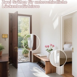 Garnitură Adezivă Autocolantă pentru Uși și Ferestre Typec Home, Profil D, Din TPE Gros, Hidroizolantă, Fonoizolantă, Compatibilă Fante 2.5 - 5 mm, Lungime 12 metri, Culoare Alb - Img 5