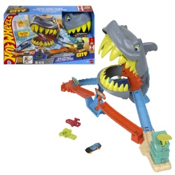 HOT WHEELS CITY PISTA DE CURSE PLAJA RECHINULUI CHOMP CU MASINUTA INCLUSA - Img 2