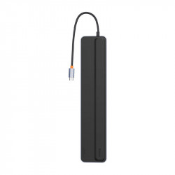 Hub 12w1 Baseus EliteJoy Gen2 seria USB-C pana la 2xHDMI+ 3xUSB 3.0+ PD+ DP+ SD/TF+ RJ45+Type-C+ 3.5mm (gri inchis) - Img 2