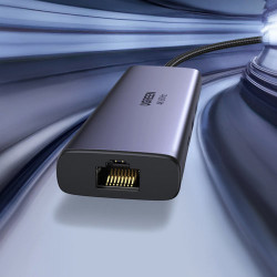 HUB multifunctional Ugreen 7in1 USB Type C - 2x USB 3.2 Gen 1 / HDMI 4K 60Hz / Cititor de carduri SD si TF / USB Tip C PD 100W / RJ45 1000Mbps (1Gbps) gri (60515 CM512) - Img 5