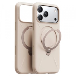 Husa MagSafe pentru Apple iPhone 17 Pro, Torras, QPRO Silicone, Aurie