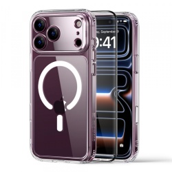 Husa MagSafe pentru Apple iPhone 18 Pro / 17 Pro, ESR, Classic Hybrid with Screen Protector, Transparenta
