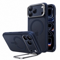 Husa MagSafe pentru Apple iPhone 18 Pro / 17 Pro, ESR, Classic Hybrid Kickstand, Albastra Satinata