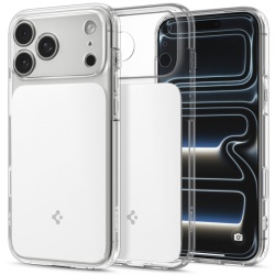 Husa MagSafe pentru Apple iPhone 18 Pro / 17 Pro, Spigen, Ultra Hybrid T, Alba ACS12169