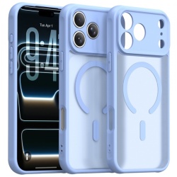 Husa MagSafe pentru Apple iPhone 18 Pro Max / 17 Pro Max, Techsuit, HaloFrost II, Bleu