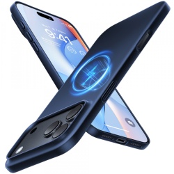 Husa MagSafe pentru Apple iPhone 18 Pro Max / 17 Pro Max, Torras, OriginFit, Albastra Inchis