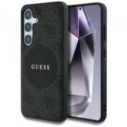 Husa MagSafe pentru Samsung Galaxy S25 S931, Guess, 4G Circle Classic Logo, Neagra