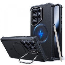 Husa MagSafe pentru Samsung Galaxy S26 Ultra, ESR, Cyber Armor Kickstand, Neagra