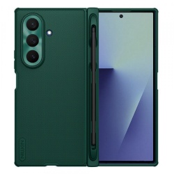 Husa MagSafe pentru Samsung Galaxy Z Fold7 F966, Nillkin, Super Frosted Shield with Pen Holder, Verde Inchis
