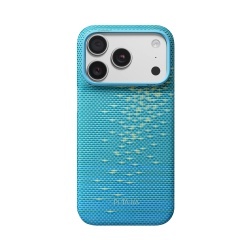 Husa Pitaka pentru iPhone 18 Pro, Edge Case, Glints of Gold, Lucid Blue