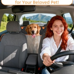 Husă Protecție Scaun Auto pentru Câini, 100% Impermeabilă și Antizgârieturi, Compatibilă cu Toate Mașinile, 135 x 148 cm - Img 8