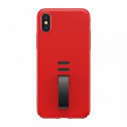 Husa telefon, Baseus Little Tail, cu curea ajustabila din silicon, pentru iPhone XS / X, rosu