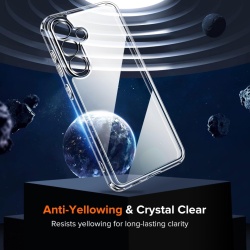 Husă Transparentă TYPEC Anti-Yellow cu Protecție Militară și Cameră + Set 2 Folii din Sticlă Securizată pentru Samsung Galaxy S24 5G - Img 5