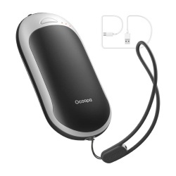 Incalzitor de maini Ocoopa HotPal PD 5000 mAh, baterie externa, USB-C, alb si negru