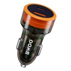 INCARCATOR AUTO 38W QC 18W + PD 20W - TRANSPARENT - Img 2