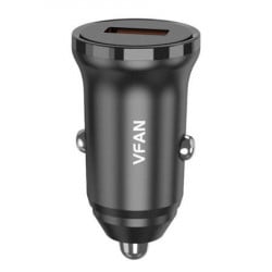Incarcator auto Vipfan C02, USB, 18 W, incarcare rapida 3.0 (negru) - Img 2
