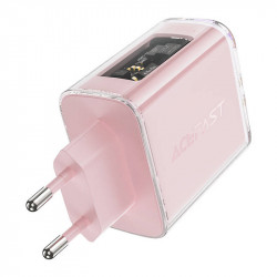 Incarcator de perete Acefast A45, 2x USB-C, 1xUSB-A, 65W PD (roz)