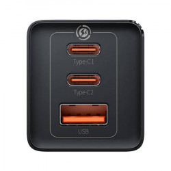 Incarcator de perete Baseus GaN5 Pro 2xUSB-C + USB, 65W (negru) - Img 3