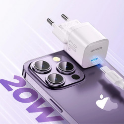 Incarcator de perete Joyroom JR-TCF02 USB-C PD 20W + cablu USB-C - alb - Img 3