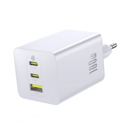Incarcator Retea Baseus EnerFill FE11, 100W, 5A, 1 x USB-A - 2 x USB-C, Alb P10182102213-00