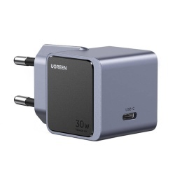 Incarcator retea Ugreen Nexode Air 30W, GaNInfinity, USB-C, Negru/Gri - Img 2