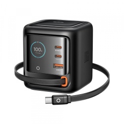 Incarcator Statie Cu Cablu USB-C Mcdodo FreeGo CH-1391 Display, 100W, 5A, 1 x USB-A - 2 x USB-C, Negru