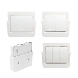 Intrerupator de perete RF fara fir SmartWise RFM2 cu 2 benzi, detasabil de pe suport - Img 3
