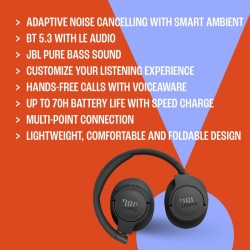 JBL Tune 770NC Over Ear Headphones White - Img 10