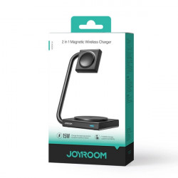 Joyroom JR-WQN05 incarcator inductiv 15W MagSafe / Qi 2in1 pliabil - negru - Img 2