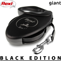 Lesă Retractabilă Flexi Giant L Tape 8 m, Bandă Rezistentă pentru Câini Puternici până la 50 kg, Mâner Ergonomic Soft Grip, Carabinier Solid, Design Modern Oliv / Negru - Img 4