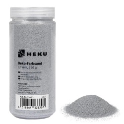Nisip Decorativ Colorat Deko-Farbsand, Culoare Argintiu Stralucitor (Silber), Cantitate 750 g, Granulație 0.1 mm, in Cutie Practică