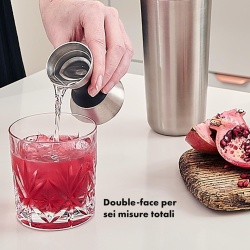 Pahar Dublu de Măsurat pentru Cocktailuri (Jigger) OXO Steel din Oțel Inoxidabil, Măsurători Gravate cu Laser pe Ambele Părți (1/4 oz până la 1 1/2 oz), Inel Central Antiderapant Soft-Grip, Compatibil cu Mașina de Spălat Vase, Inox Argintiu - Img 6