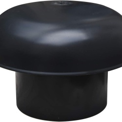 Pălărie Ventilație FIRST PLAST CDV100A, 100 mm, Negru