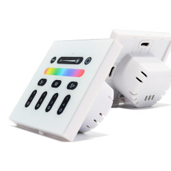 Panou de perete fara fir LED RF cu 4 zone Gledopto (pentru controlere LED Gledopto Pro), care functioneaza de la 230 V AC (GL-W-001)