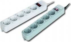 PRELUNGITOR GEMBIRD, Schuko x 5, conectare prin Schuko (T), cablu 4.5 m, 16 A, protectie supratensiune, protectie copii, gri, "SPG3-B-15C" (timbru verde 0.18 lei)