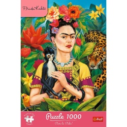 PUZZLE TREFL 1000 PREMIUM PLUS FRIDA KAHLO PORTRET IN JUNGLA - Img 3